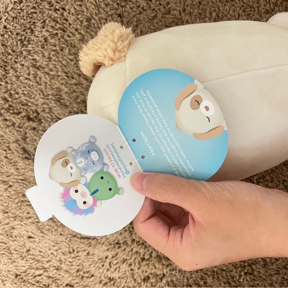 Squishmallow Laying Hugmee Harrison the Puppy Dog 8" NWT ***MINOR FLAW - Picture 8 of 11